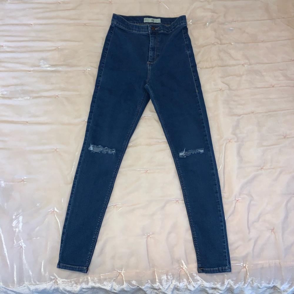 NWOT Topshop blue indigo Joni jeans